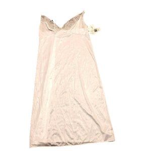 VINTAGE Van Raalte Long Lace Nightgown Slip White Silk Feel